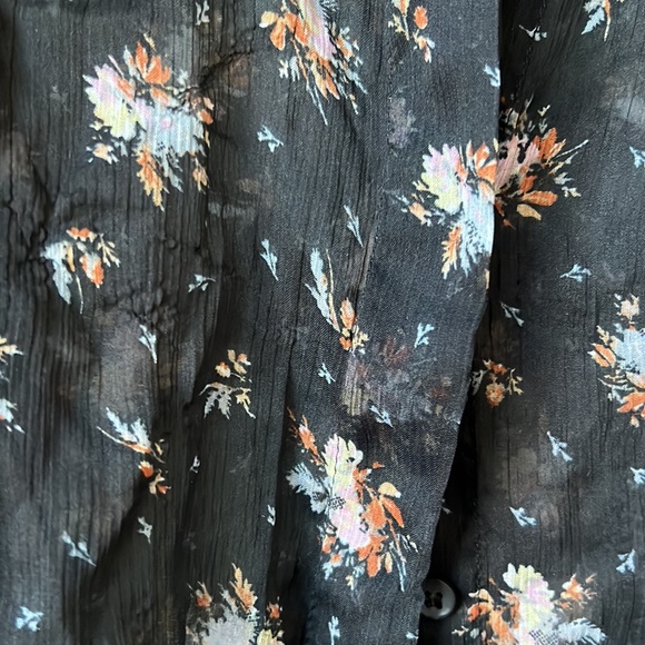 Top shop sheer floral button up - Picture 5 of 5